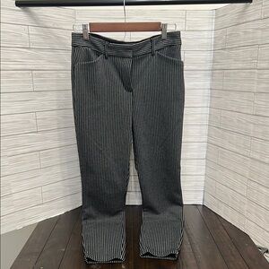 Express Black and White Striped Ankle Pants